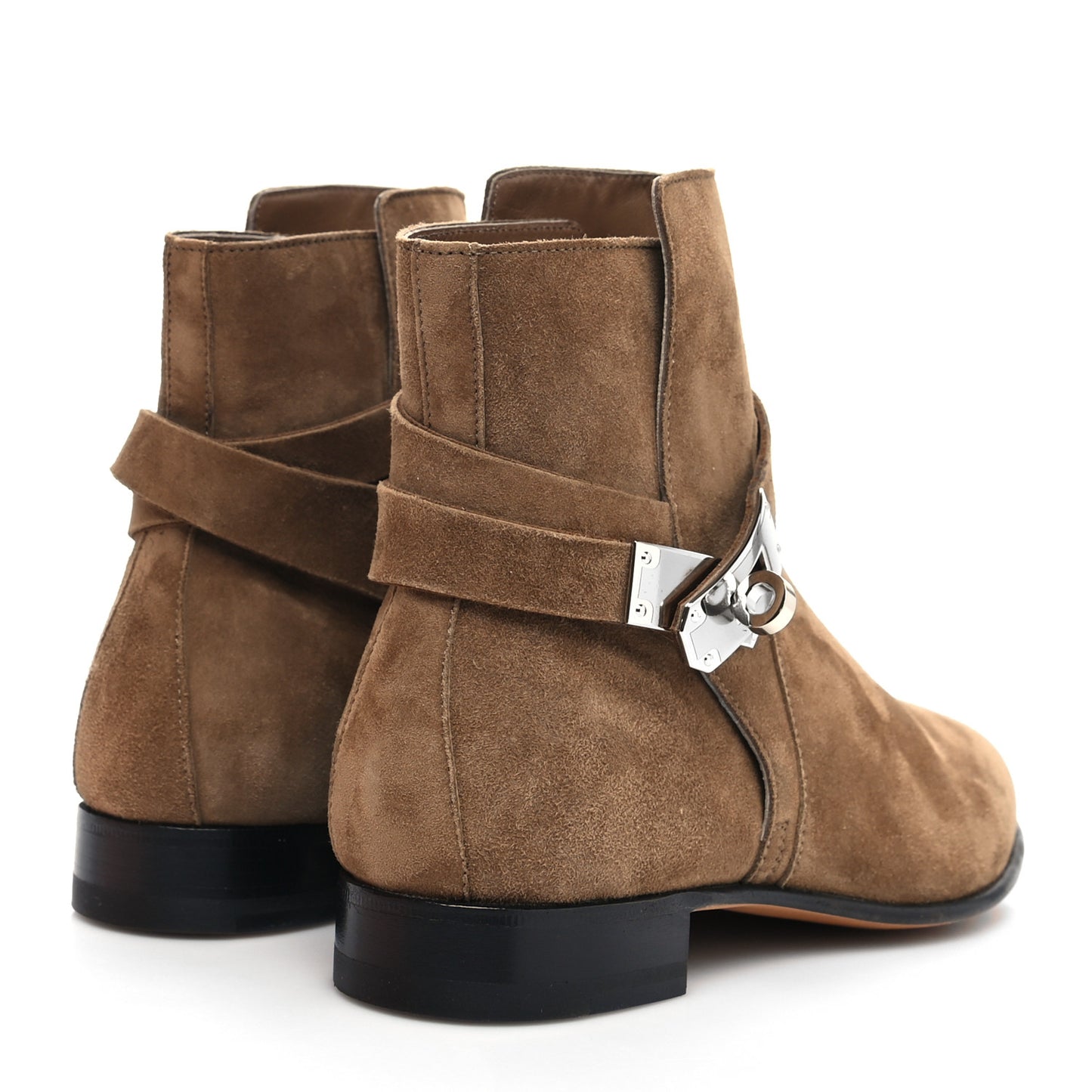 Suede Calfskin Neo Ankle Boots 35 Etoupe