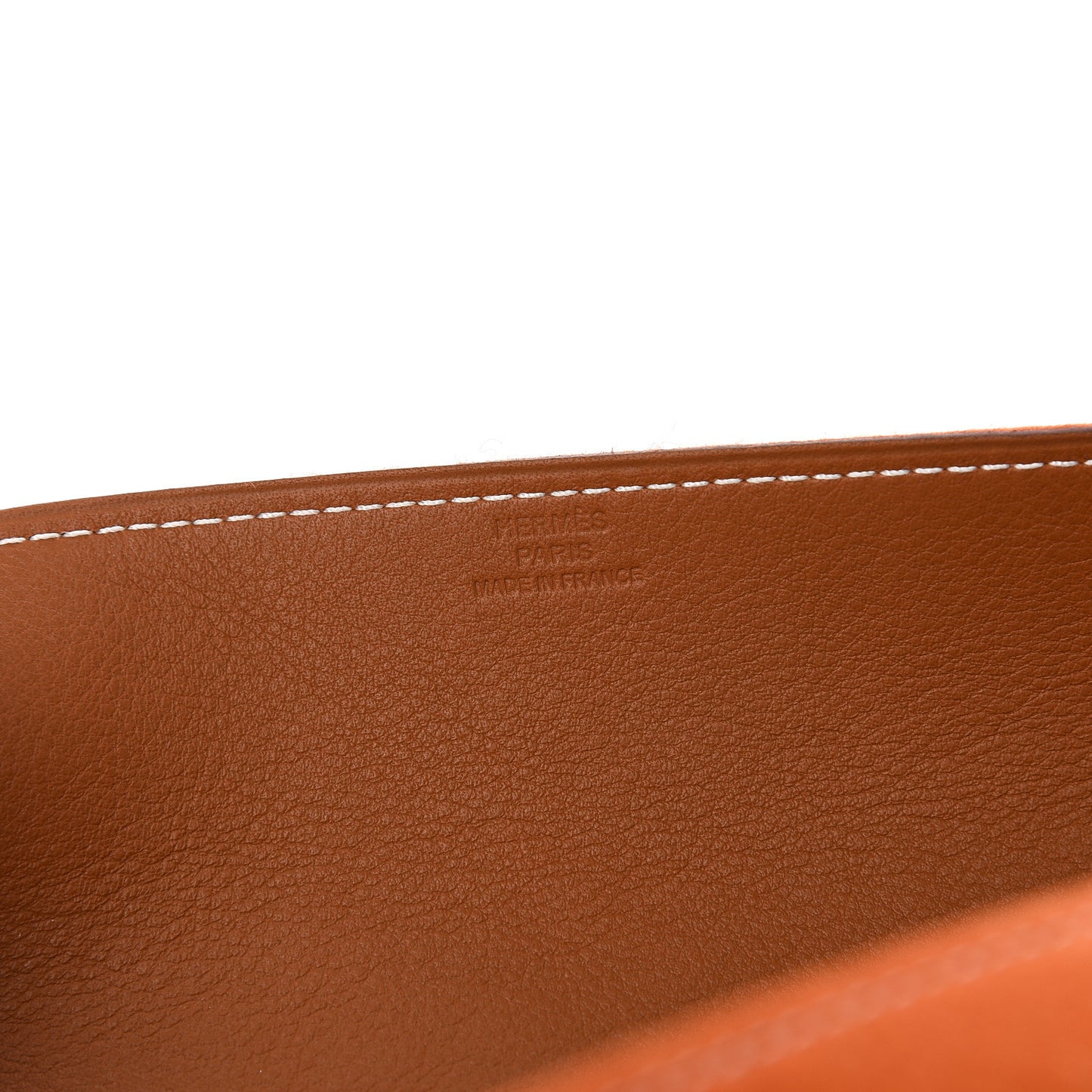 Taurillon Clemence Felt Bridge Mises et Relances Change Tray Orange Fauve