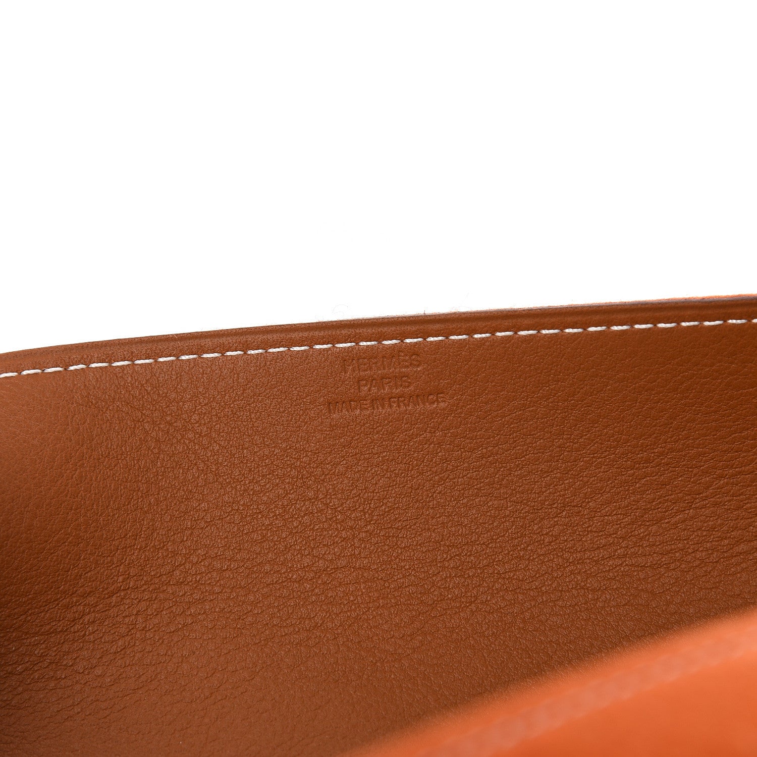Hermes Taurillon Clemence Felt Bridge Mises et Relances Change Tray Orange Fauve 5 of 6