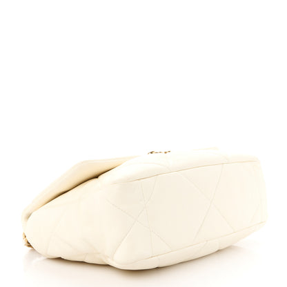 Chanel Goatskin Quilted Medium Chanel 19 Flap White 4 of 10