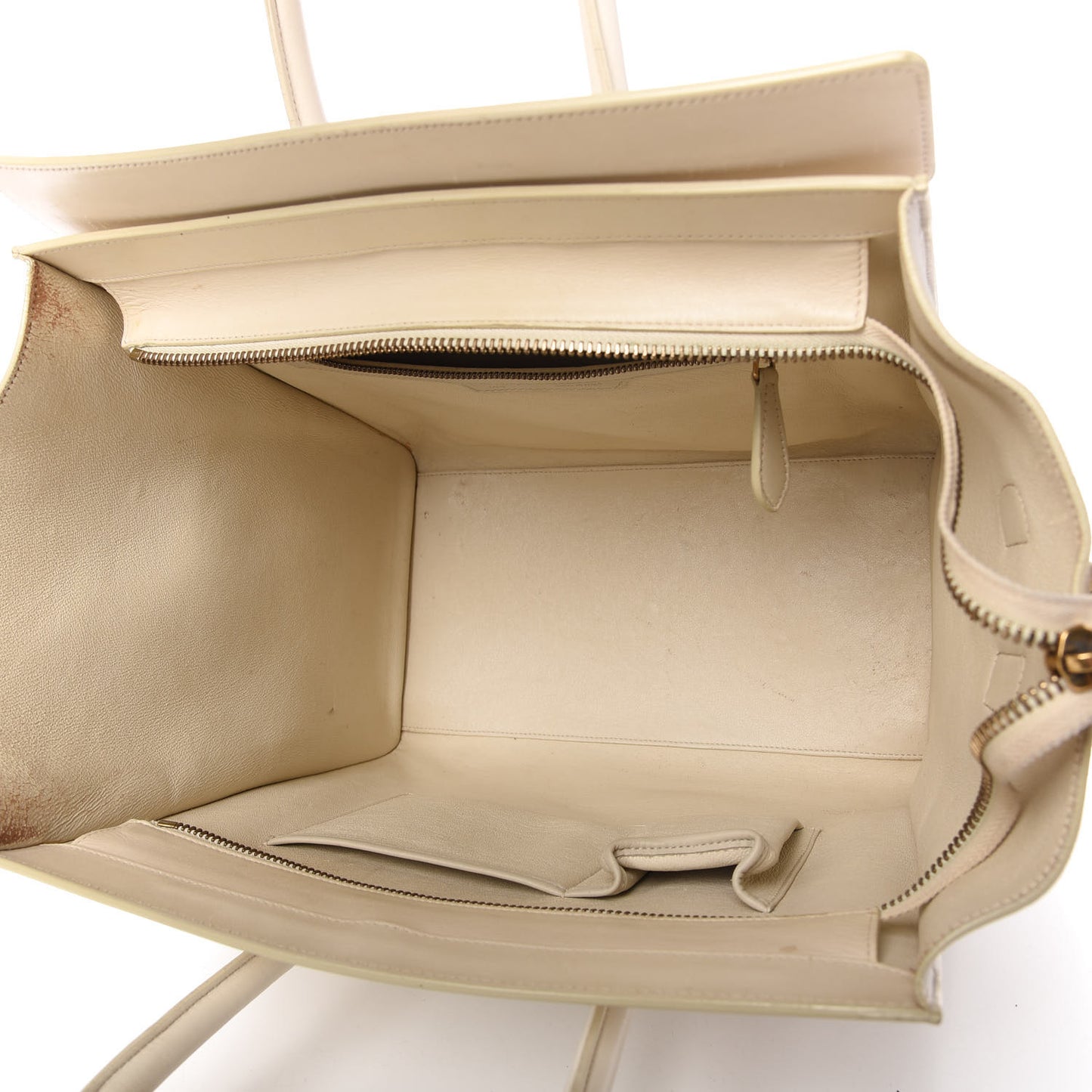 Smooth Calfskin Mini Tri-Color Luggage White