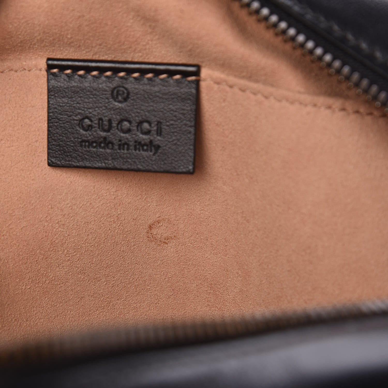Gucci Calfskin Matelasse Small GG Marmont Chain Shoulder Bag Black 6 of 9
