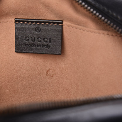 Gucci Calfskin Matelasse Small GG Marmont Chain Shoulder Bag Black 6 of 9