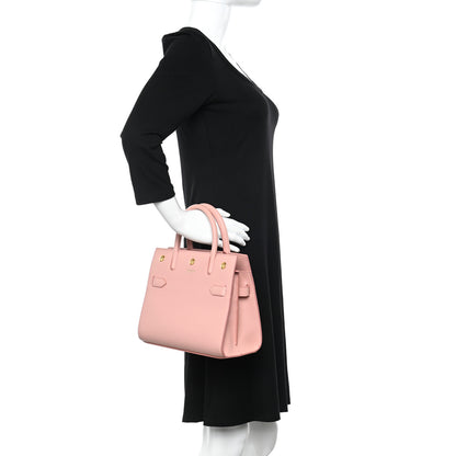 Burberry Grainy Calfskin Mini Two Handle Title Bag Blush Pink 2 of 10