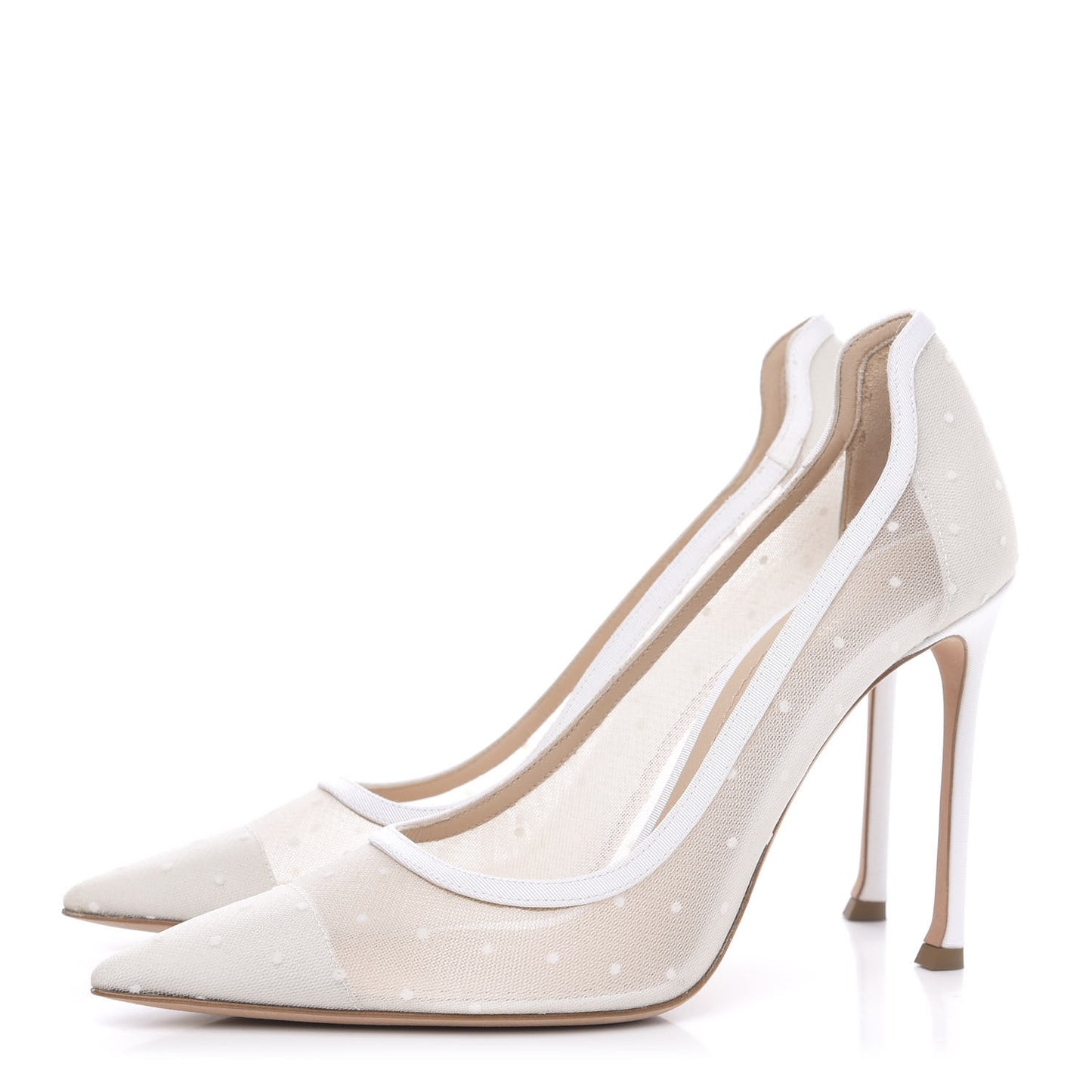 Mesh Plumetis Tulle D-Moi Pumps 39 White