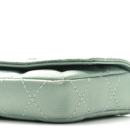 Chanel Iridescent Caviar Quilted Pearl On Top Coin Purse With Chain Light Green 9 of 9