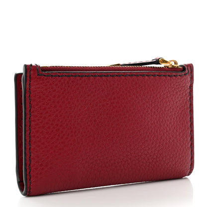 Christian Dior Calfskin D-Bee Wallet Dark Red 3 of 7