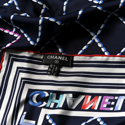 Chanel Silk CC Logo Square Scarf Multicolor 2 of 3