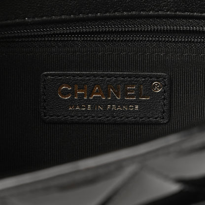 Chanel Patent Quilted Small School Memory Top Handle Flap Black 6 of 11