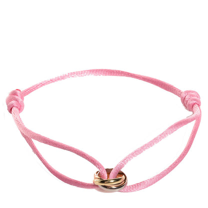 Cartier 18K Pink Yellow White Gold Trinity Adjustable Cord Bracelet Pink 1 of 5