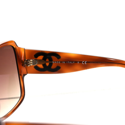 Chanel Acetate Shield Sunglasses 5449-A Dark Tortoise 6 of 7