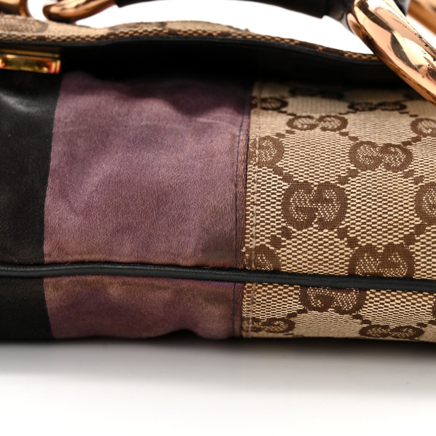 Gucci Tom Ford Monogram Horsebit Web Clutch Purple 16 of 16