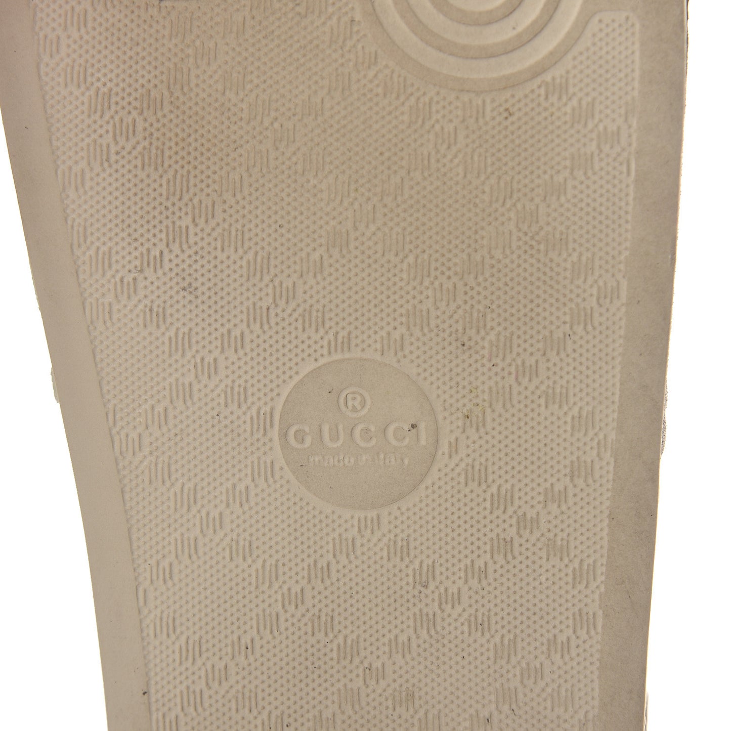 Suede Perforated Horsebit Slide Sandals 36 Ivory