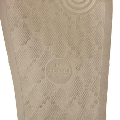 Gucci Suede Perforated Horsebit Slide Sandals 36 Ivory 5 of 6