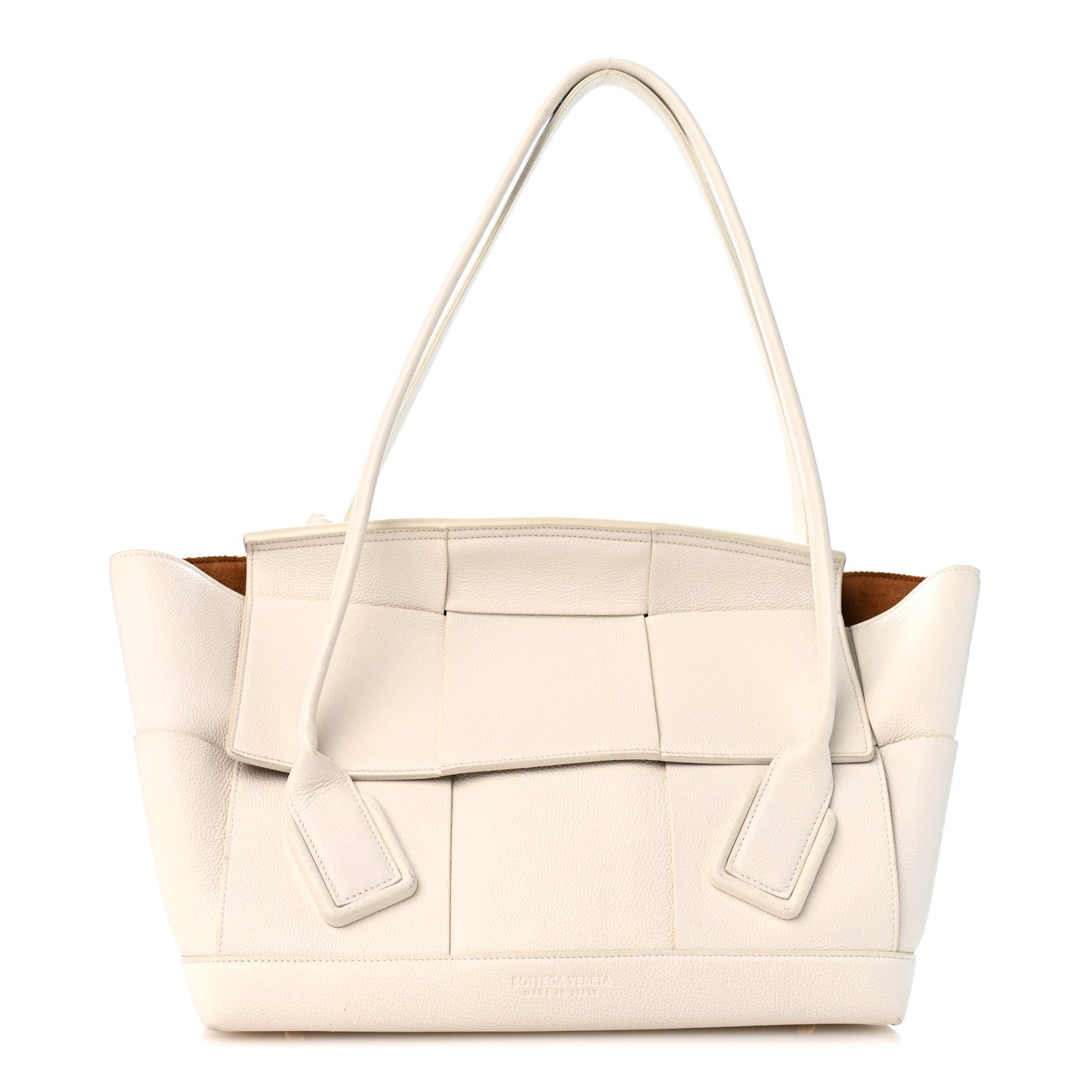 Bottega Veneta French Calfskin Maxi Intrecciato Medium Arco Bianco 1 of 13