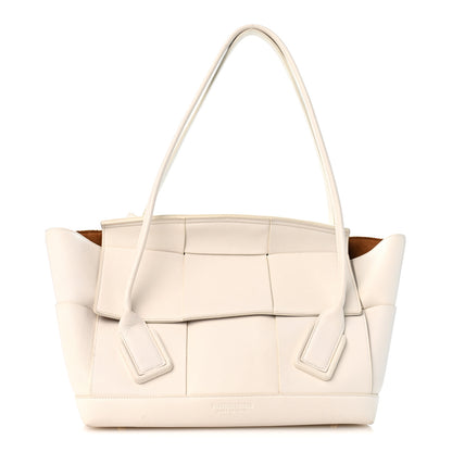 Bottega Veneta French Calfskin Maxi Intrecciato Medium Arco Bianco 1 of 13