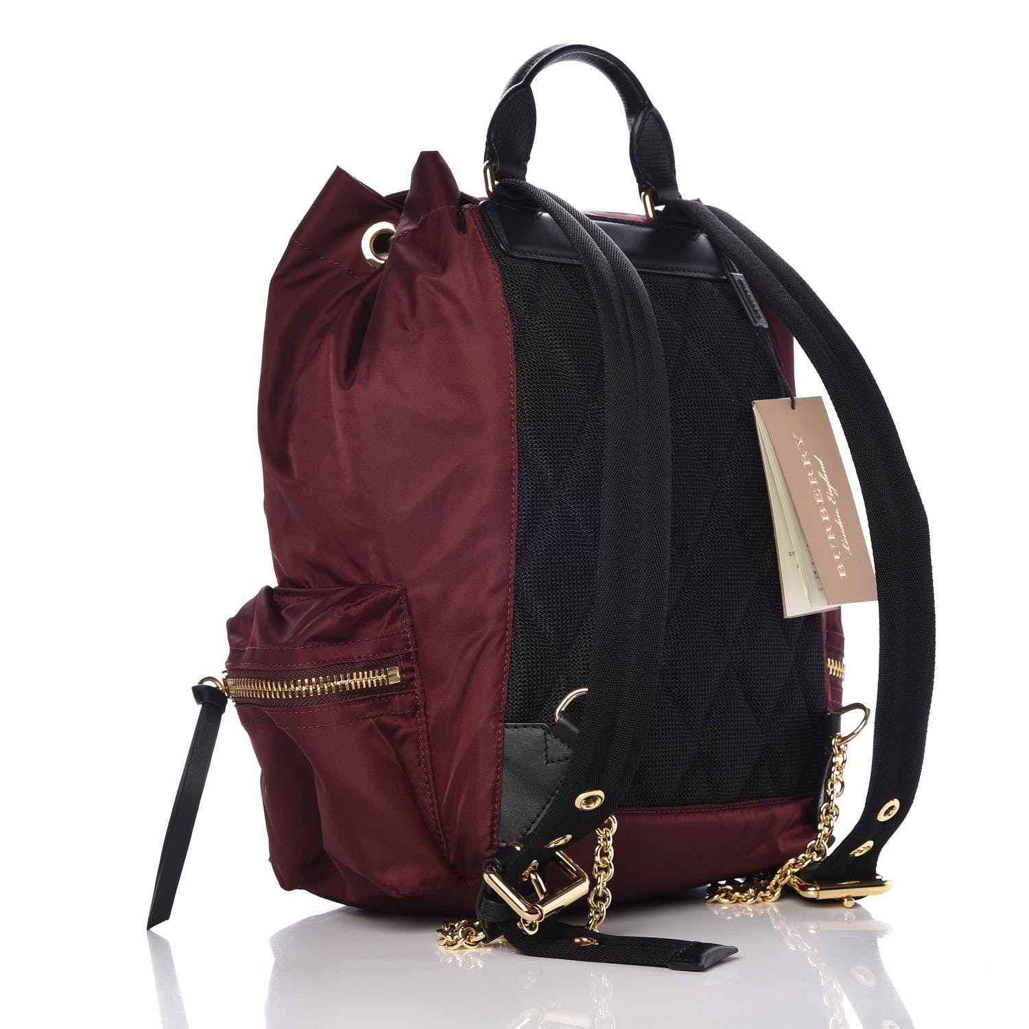Burberry Nylon Small Rucksack Backpack Burgundy Red 3 of 7
