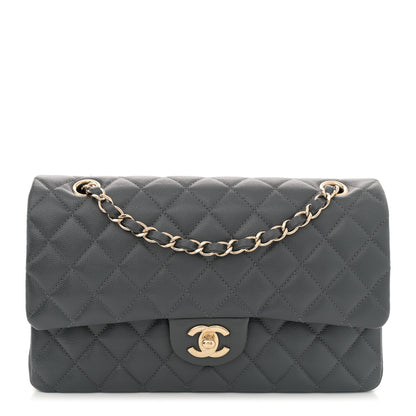 Chanel Caviar Quilted Medium Double Flap Dark Grey 1 of 11