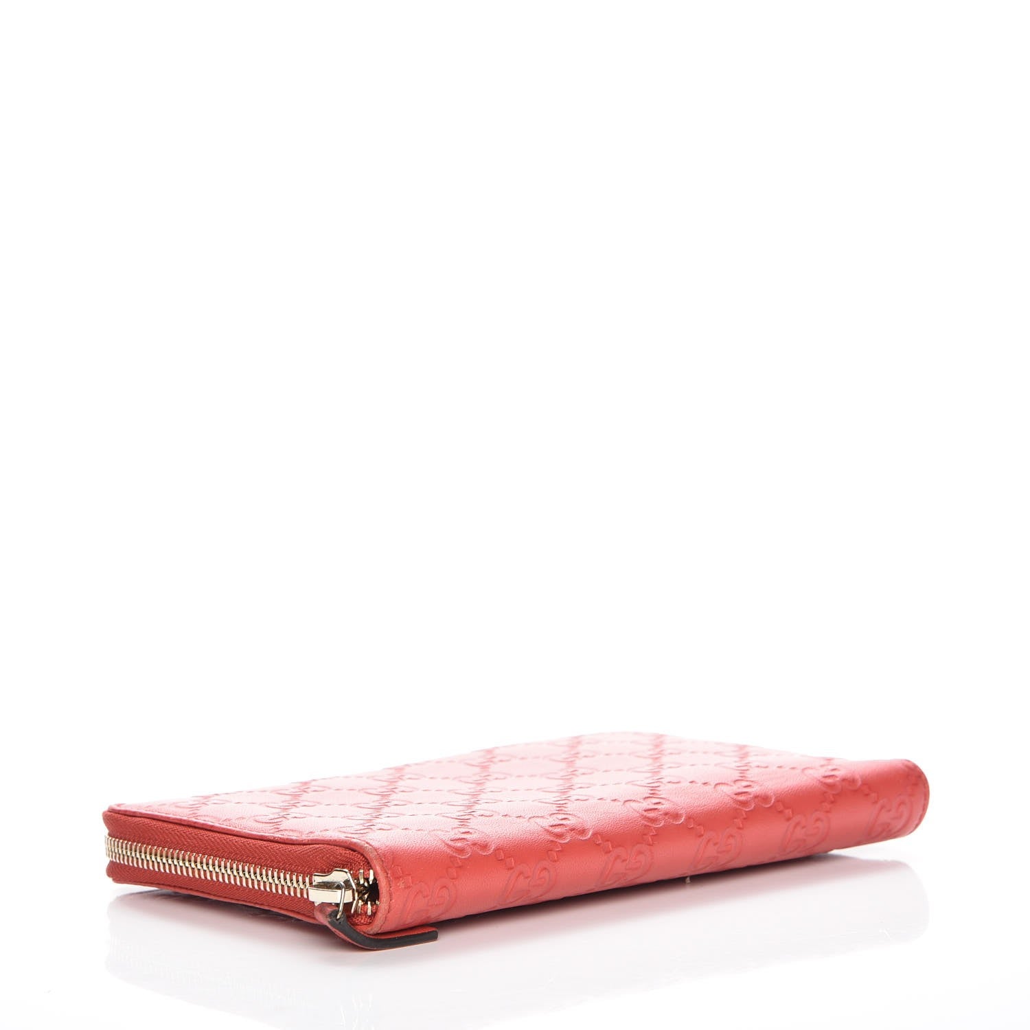 Gucci Guccissima Zip Around Travel Wallet Red 5 of 8