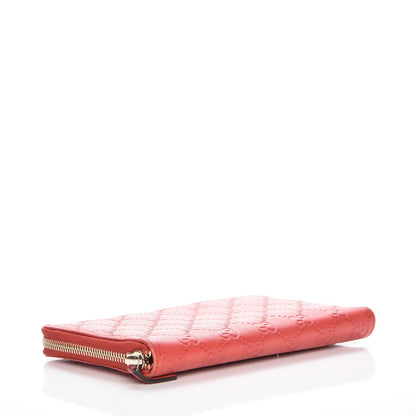 Gucci Guccissima Zip Around Travel Wallet Red 5 of 8