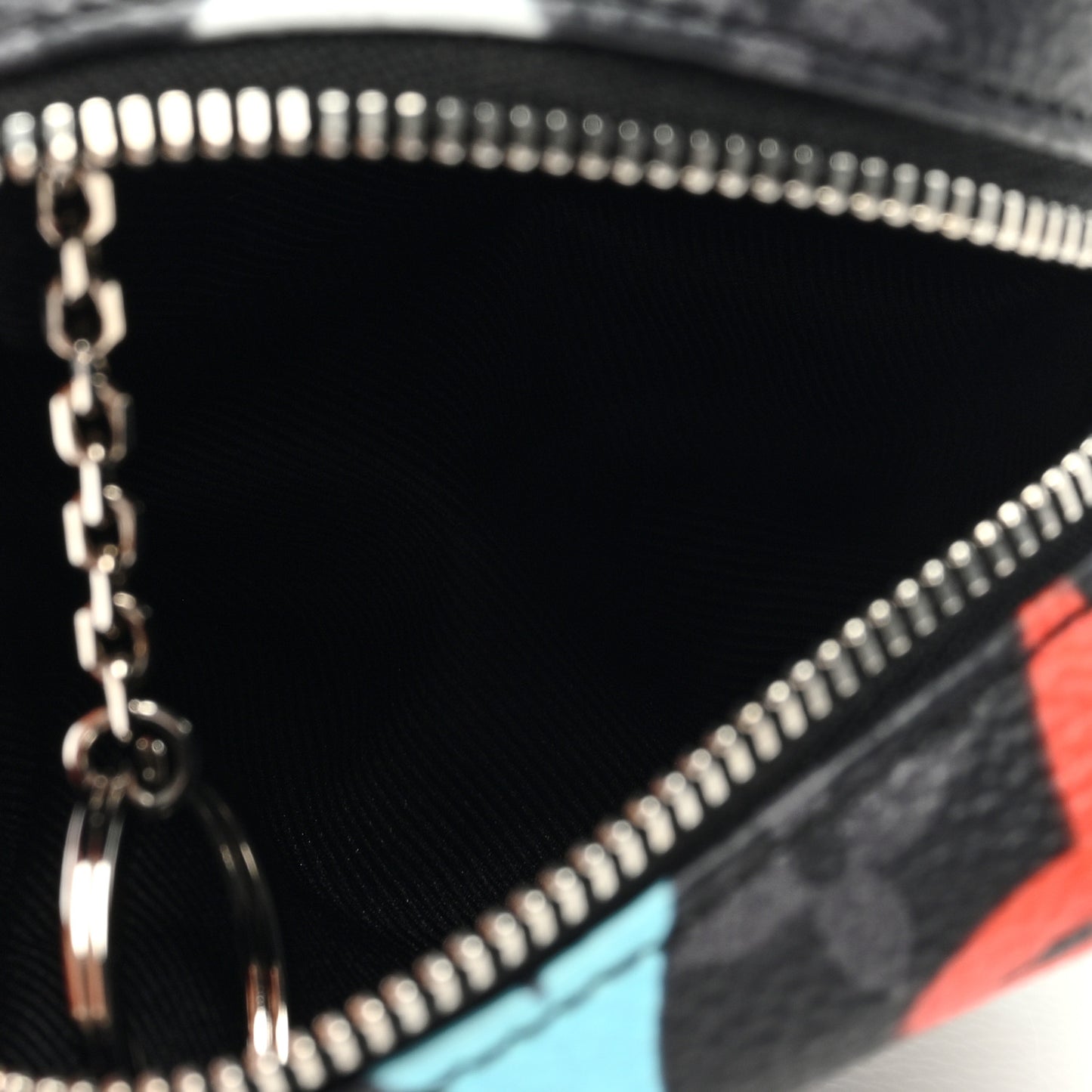 Monogram Eclipse LV Graffiti Squared Pouch Bag Charm Multicolor