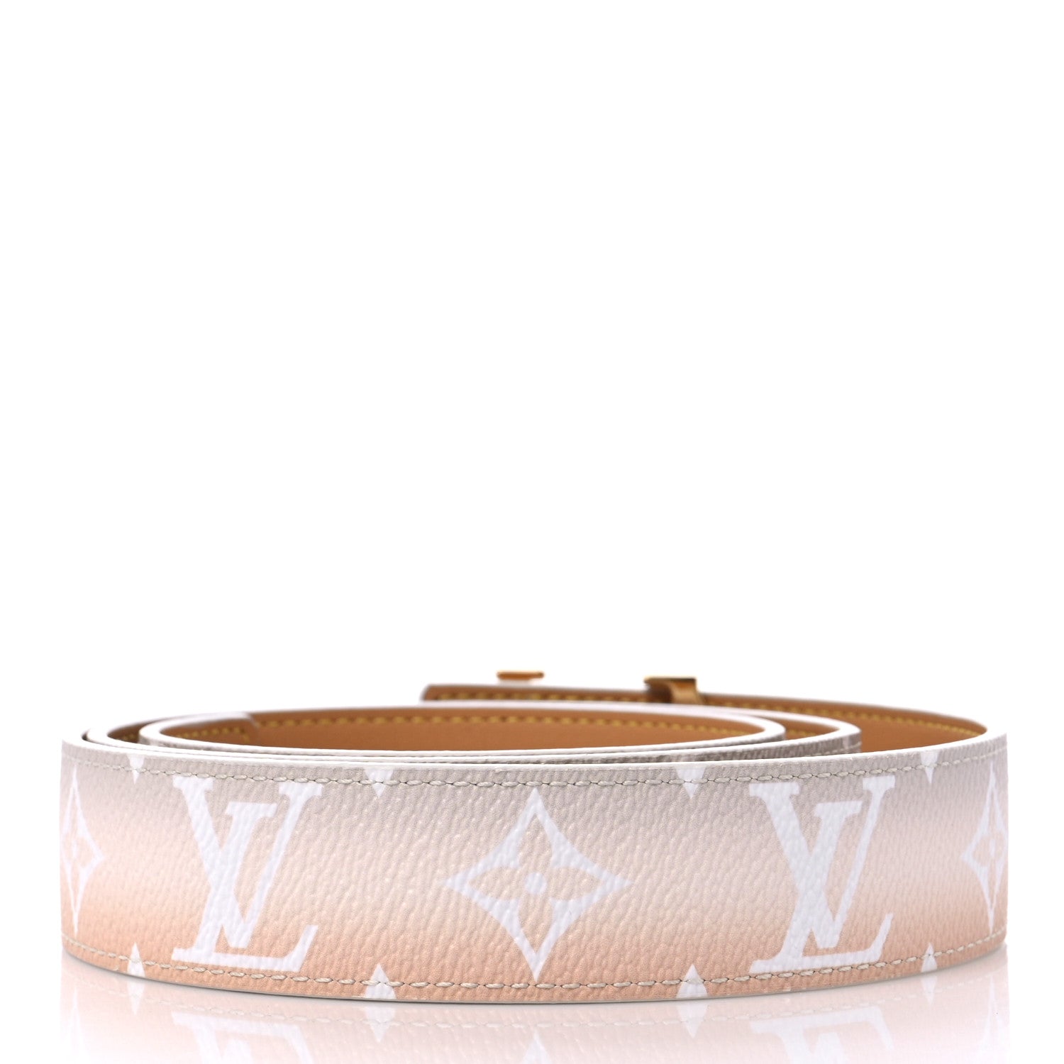 Louis Vuitton Monogram Giant By The Pool 30mm LV Iconic Reversible Belt 85 34 Brume 2 of 4