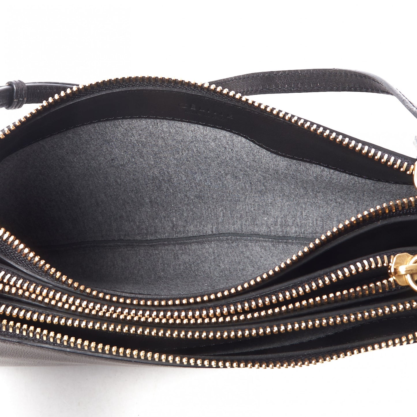 Lambskin Small Trio Crossbody Bag Black
