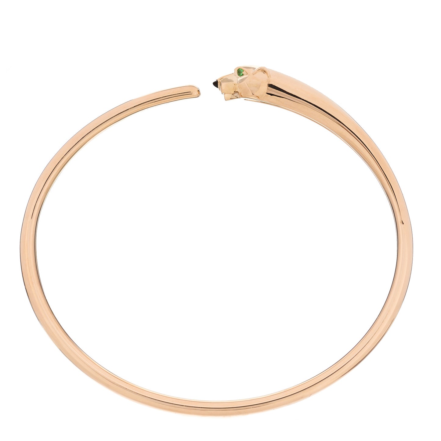 18K Pink Gold Tsavorite Black Onyx Panthere De Cartier Bracelet