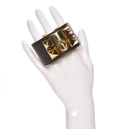 Hermes Chamonix Collier De Chien CDC Bracelet L Chocolate 2 of 7