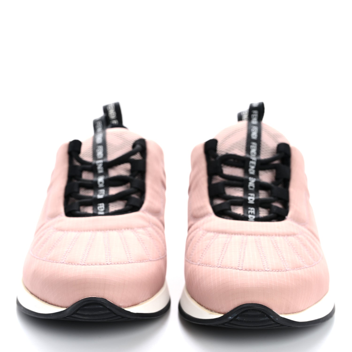 Fendi Nylon FFreedom Sneakers 36 White Rosa 3 of 12
