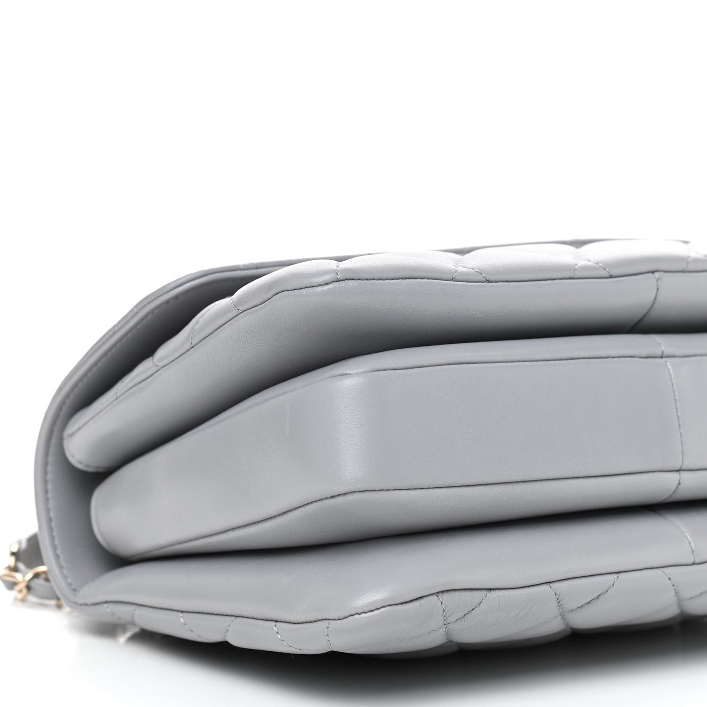 Lambskin Quilted Small Trendy CC Flap Dual Handle Bag Grey