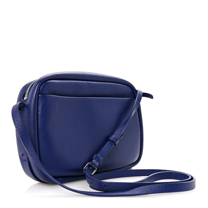 Balenciaga Calfskin Political Campaign Logo S Everyday Camera Bag Bleu 3 of 10