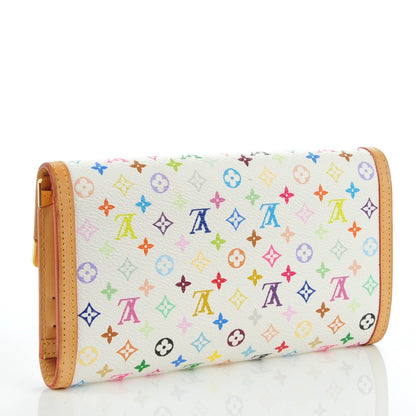 Louis Vuitton Monogram Multicolor Porte Tresor International Wallet White 3 of 7