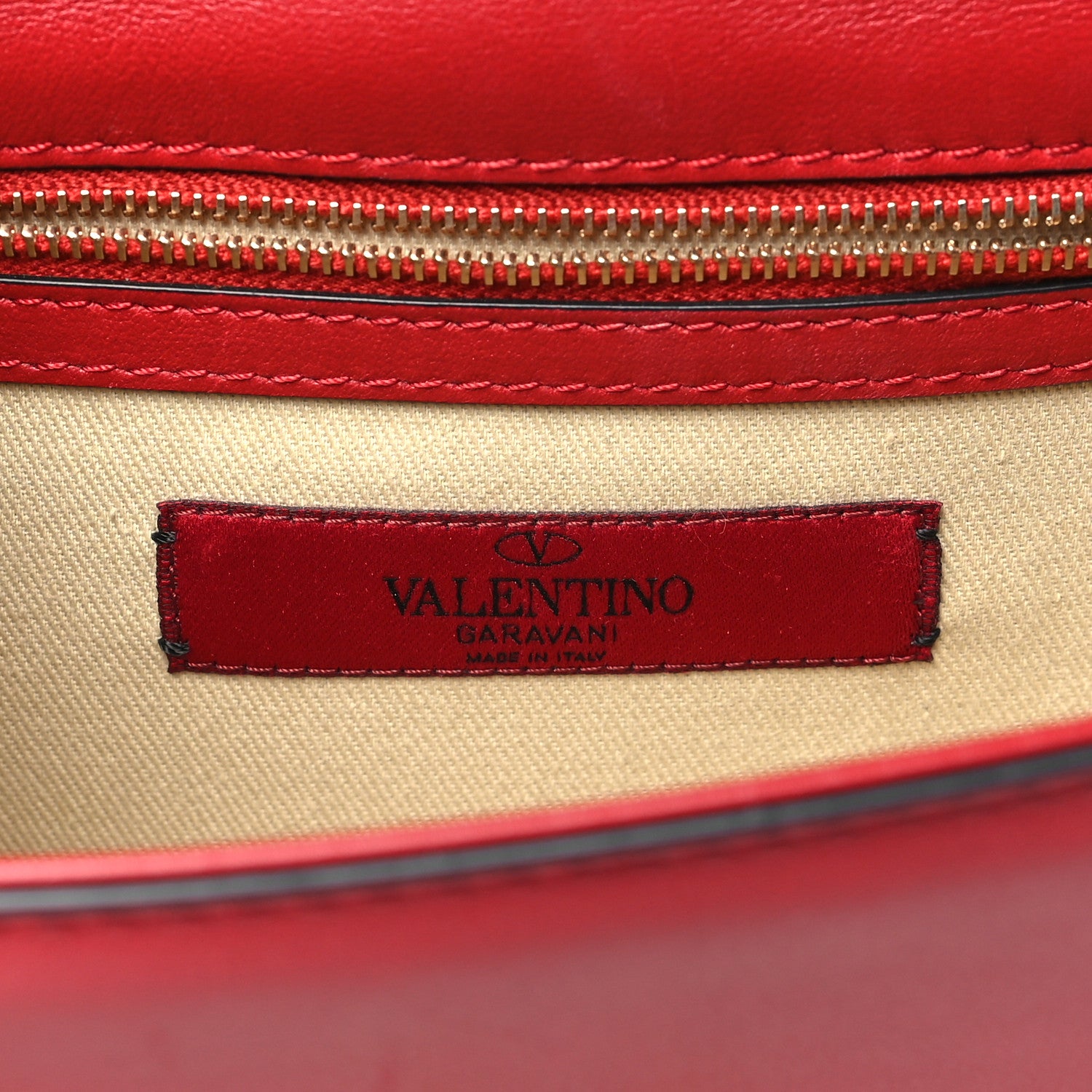 Valentino Garavani Vitello Small Glam Lock Rockstud Flap Red 6 of 11