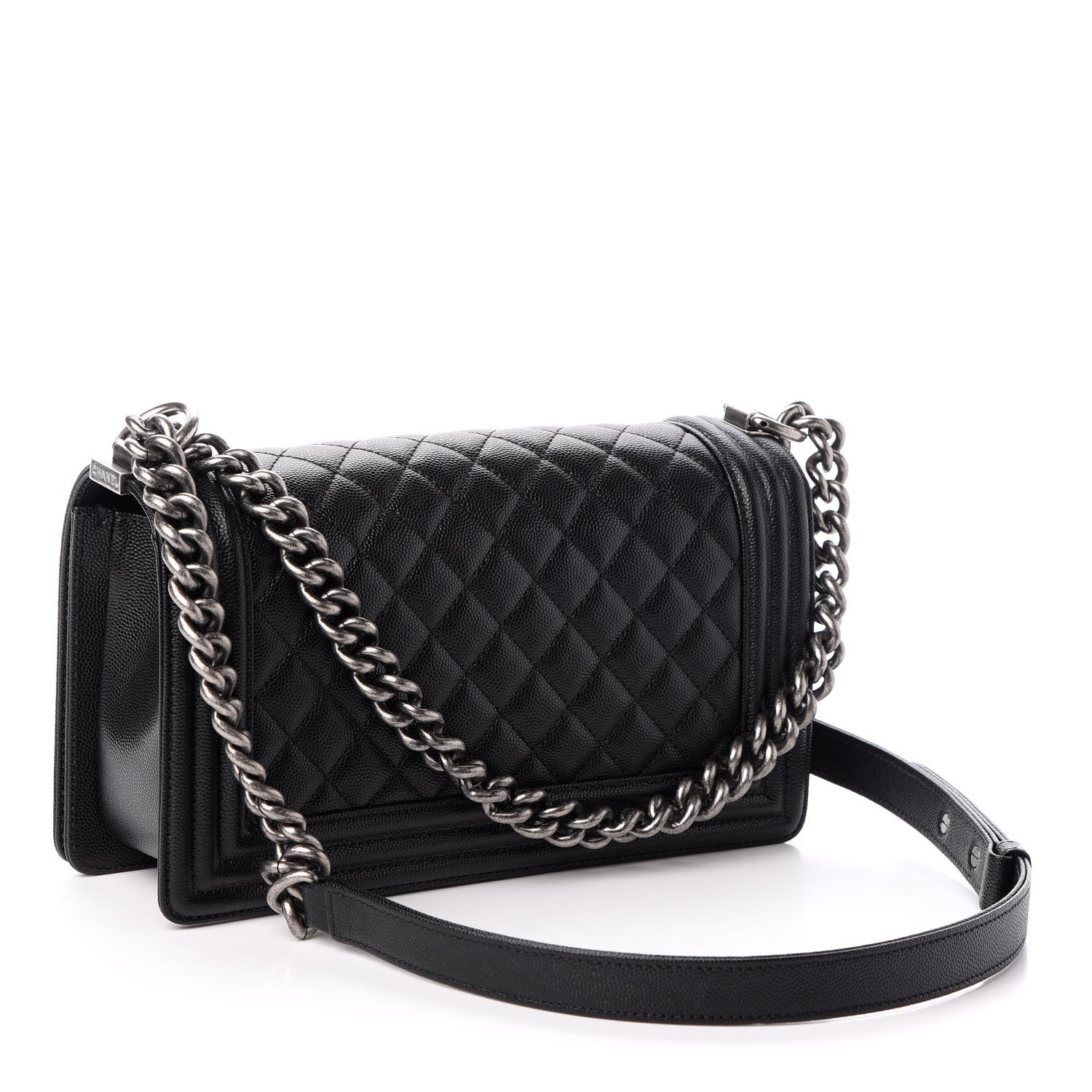 Chanel Caviar Quilted Medium Boy Flap Black 3 of 10