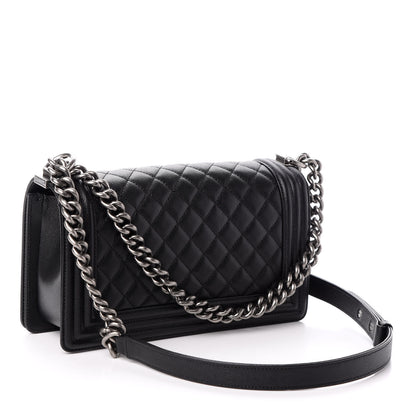 Chanel Caviar Quilted Medium Boy Flap Black 3 of 10