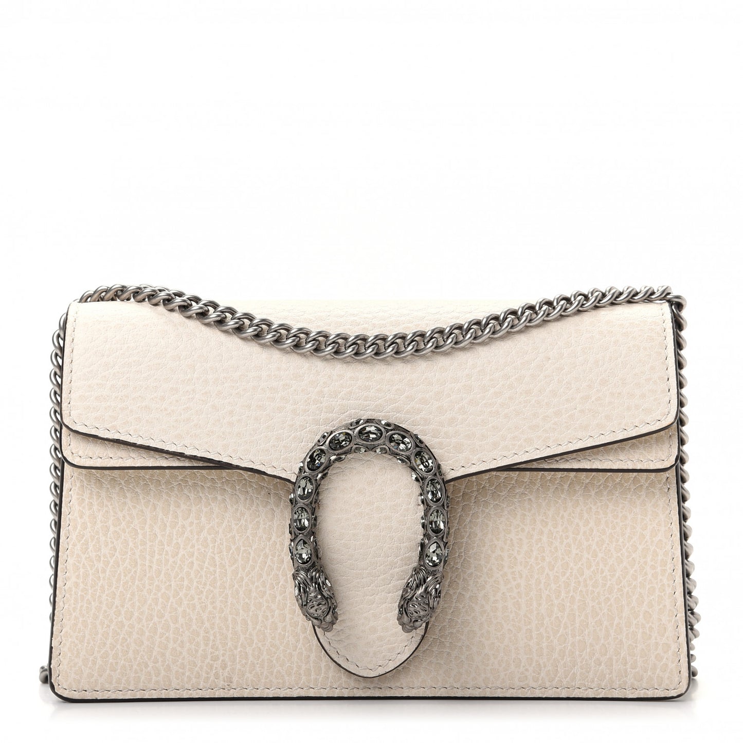 Dollar Calfskin Crystal Super Mini Dionysus Shoulder Bag Mystic White Black Diamond