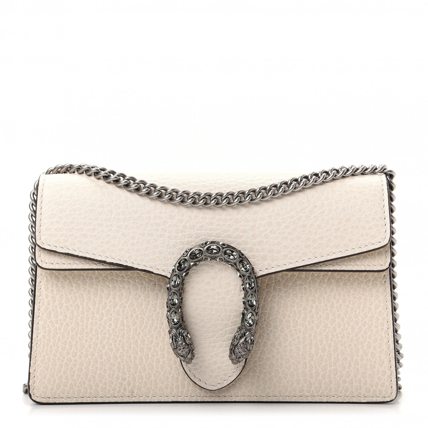 Gucci Dollar Calfskin Crystal Super Mini Dionysus Shoulder Bag Mystic White Black Diamond 1 of 9