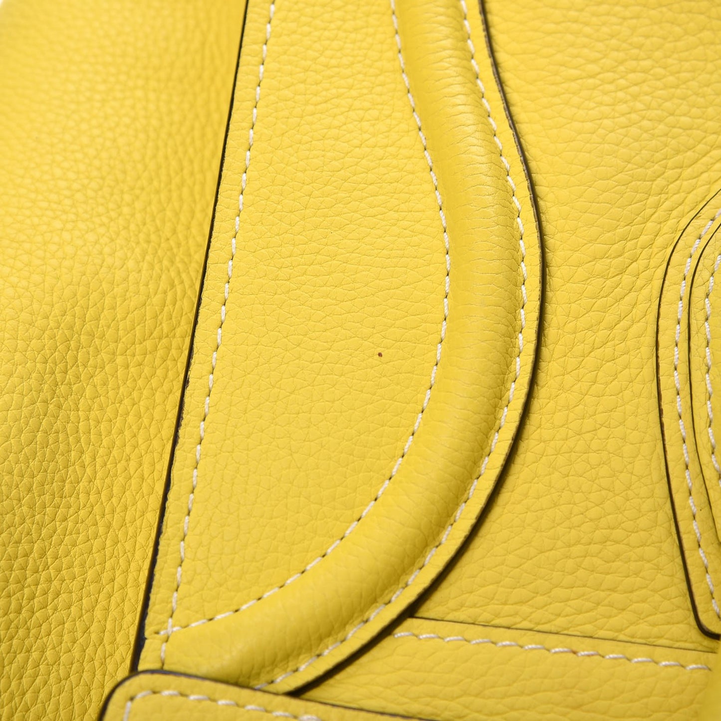 Drummed Calfskin Mini Luggage Citron