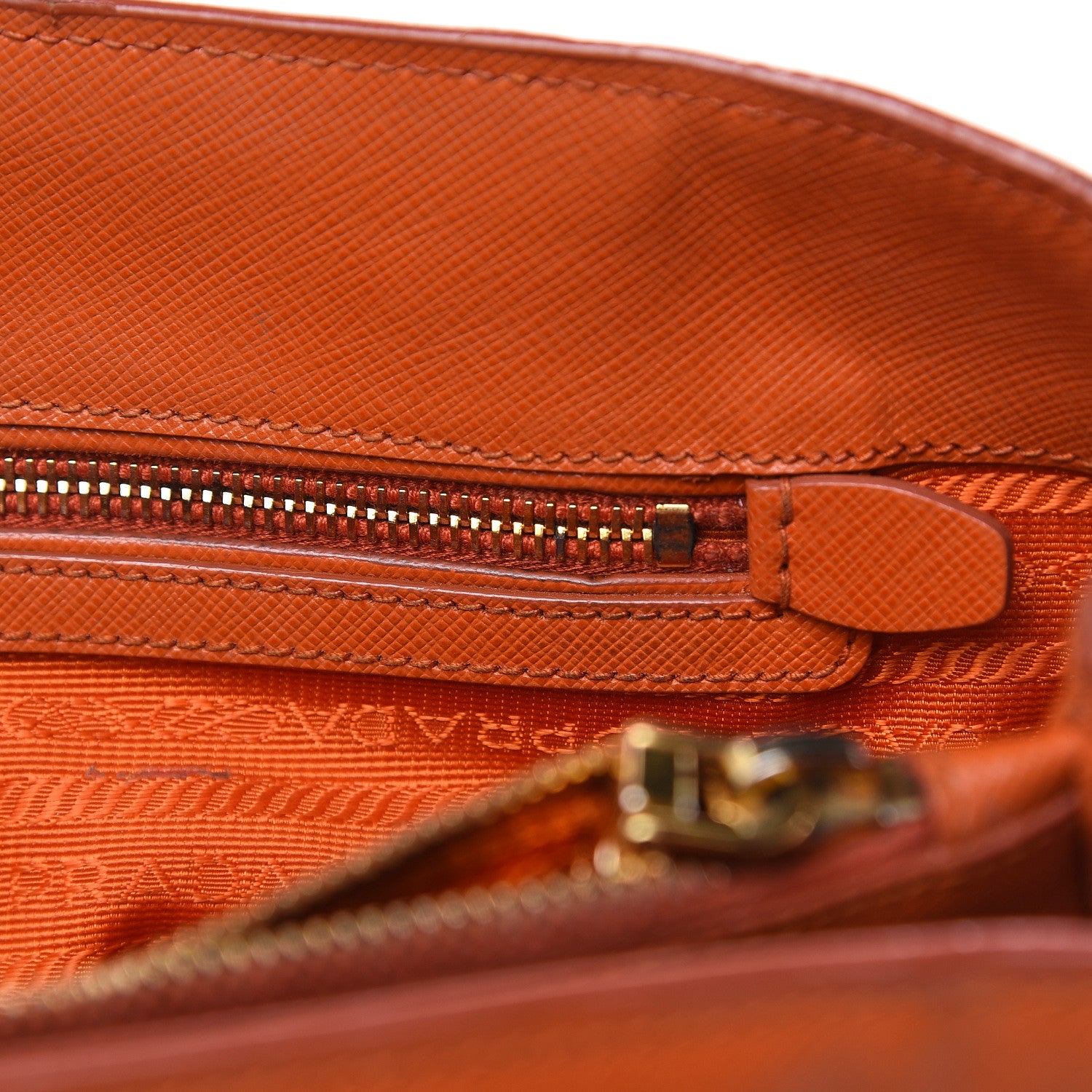 Prada Saffiano Lux Medium Tote Papaya 12 of 22