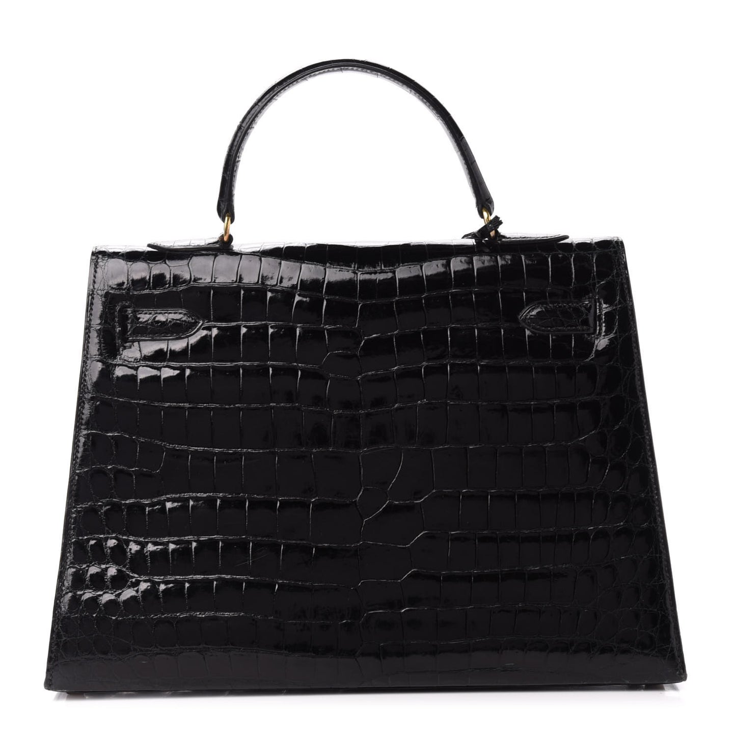 Shiny Crocodile Kelly Sellier 32 Black