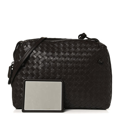 Bottega Veneta Nappa Intrecciato Nodini Crossbody Messenger Ebano 1 of 11