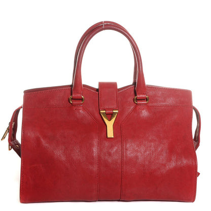 Saint Laurent Sheepskin Medium Cabas ChYc Bag Red 1 of 8