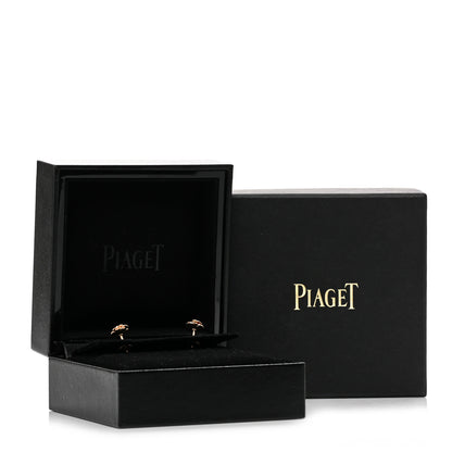 Piaget 18K Rose Gold Diamond Rose Earrings 5 of 5