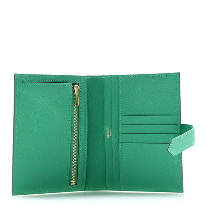 Hermes Chevre Mysore Bearn Compact Wallet Menthe 5 of 9