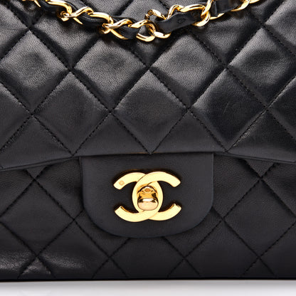 Chanel Lambskin Quilted Medium Double Flap Black 10 of 10