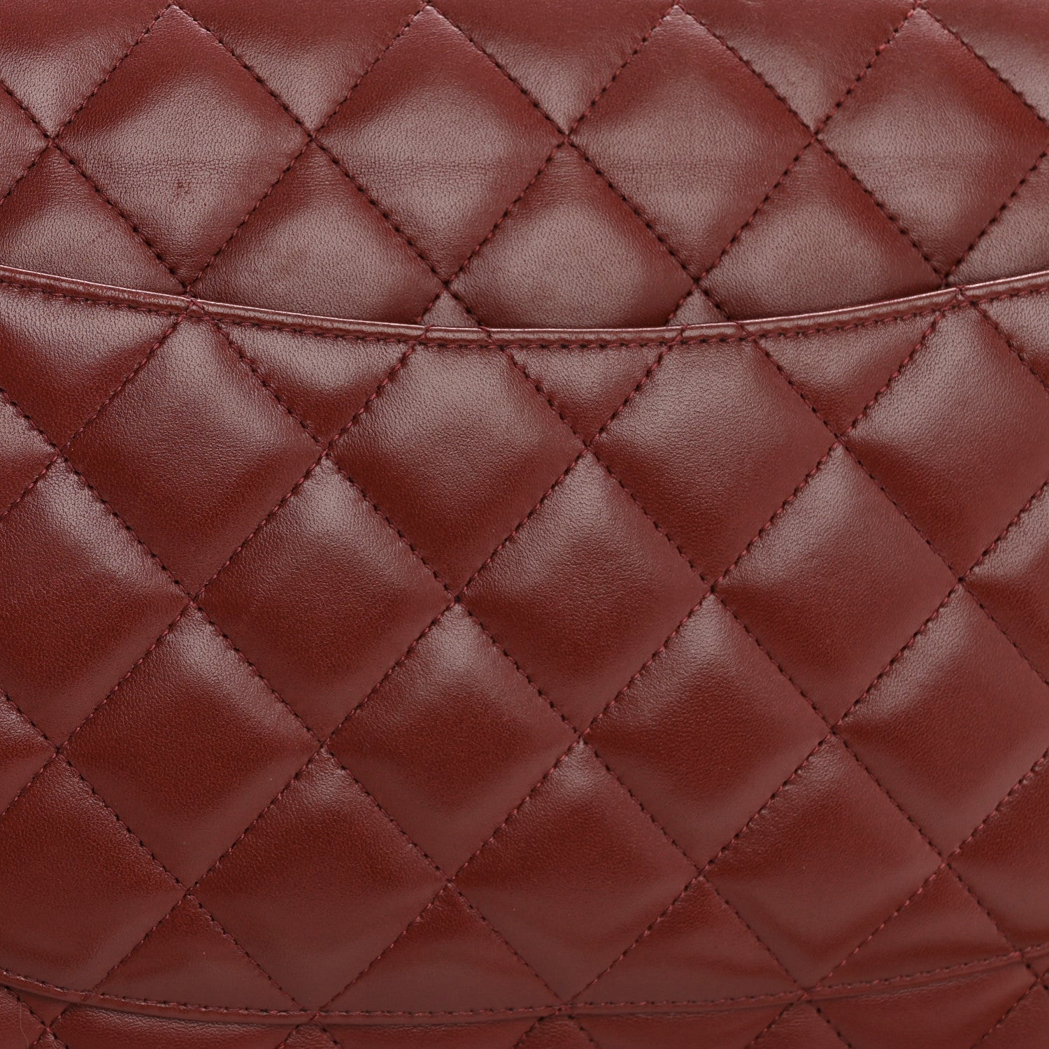 Chanel Lambskin Quilted Jumbo Double Flap Burgundy 13 of 14