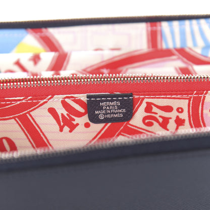 Hermes Epsom Silk'In Wallet Bleu Indigo Rouge De Coeur 8 of 10