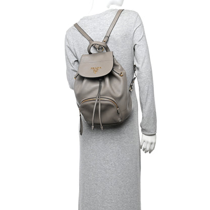 Prada Vitello Daino Backpack Argilla 2 of 9