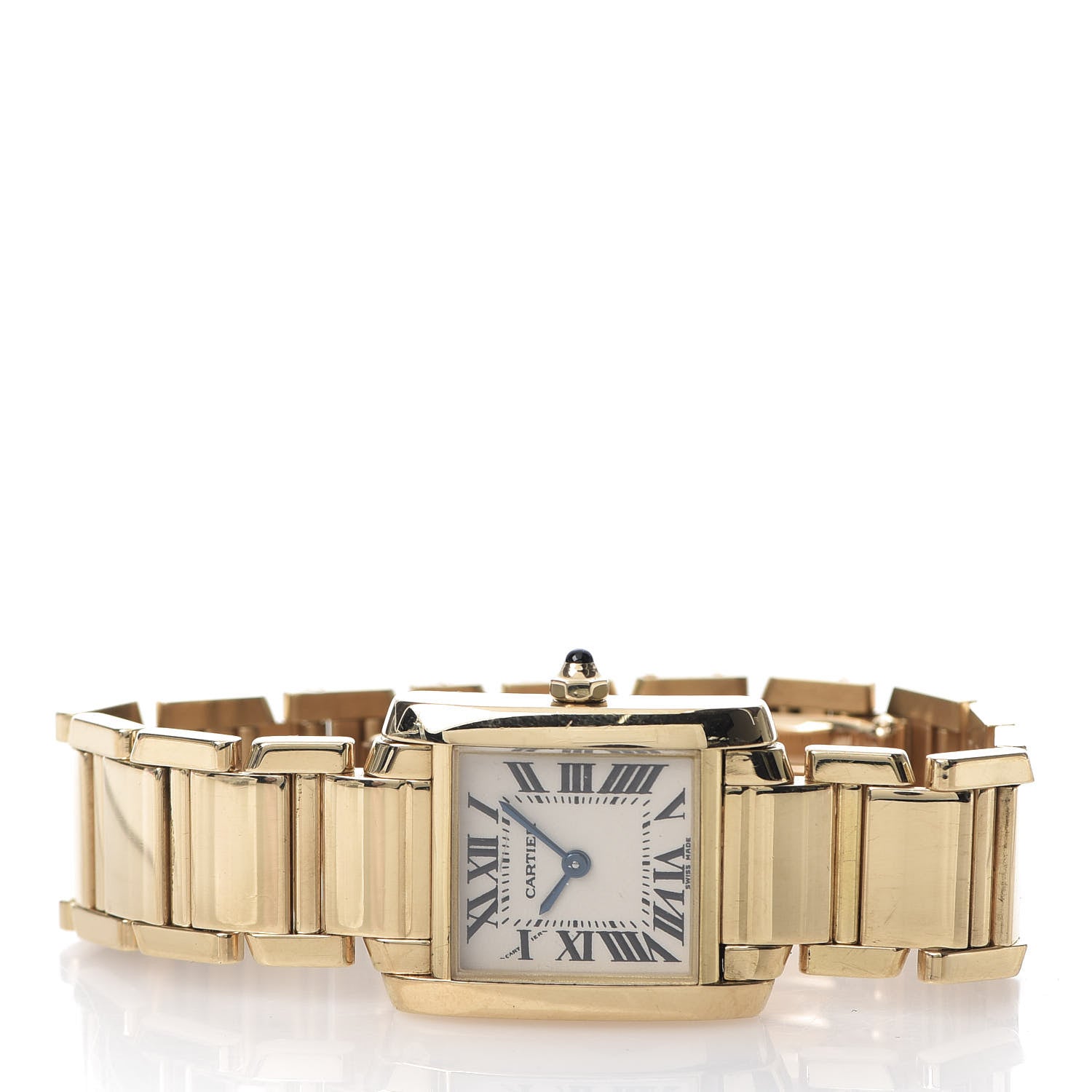 Cartier 18K Yellow Gold 20mm Tank Francaise Quartz Watch 3 of 8